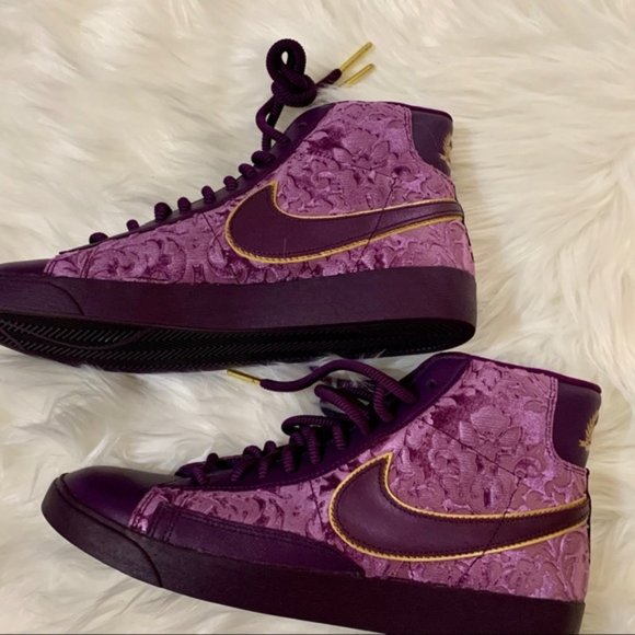 purple velvet nikes